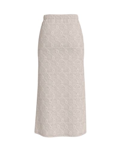 Kjolar - Videlea midi skirt – Eggnog